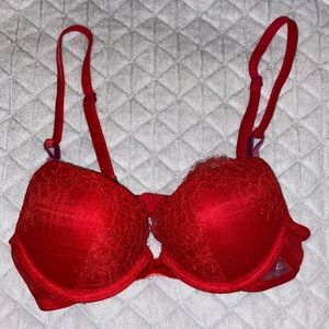 Victoria’s Secret Red Lacey Bra with purple detail